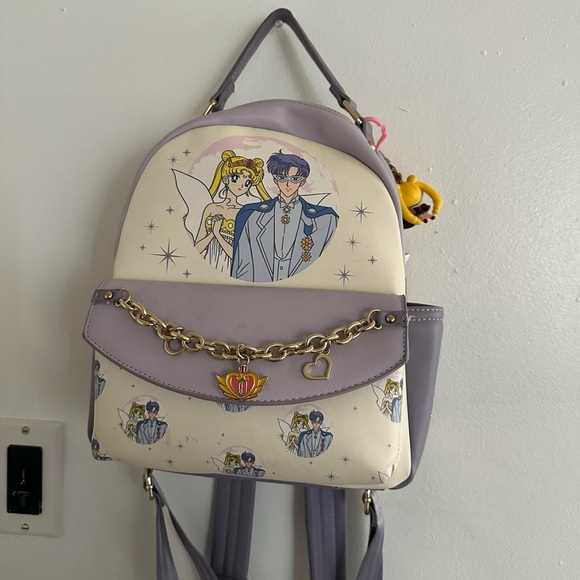Sailor Moon Themed Purple and Cream Backpack - Picture 1 of 6